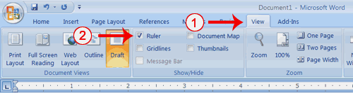 View the Ruler